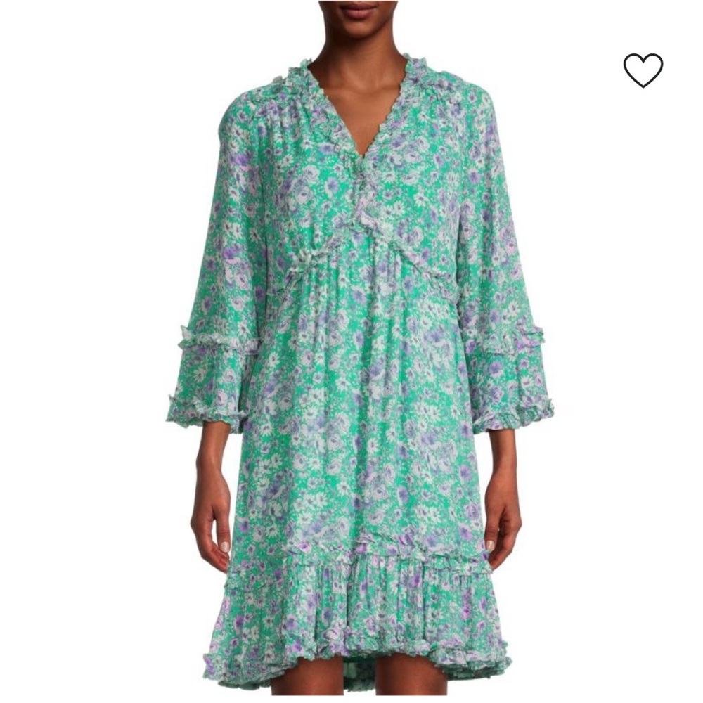 Kobi Halperin Everly Floral Ruffle Minidress dress, size L